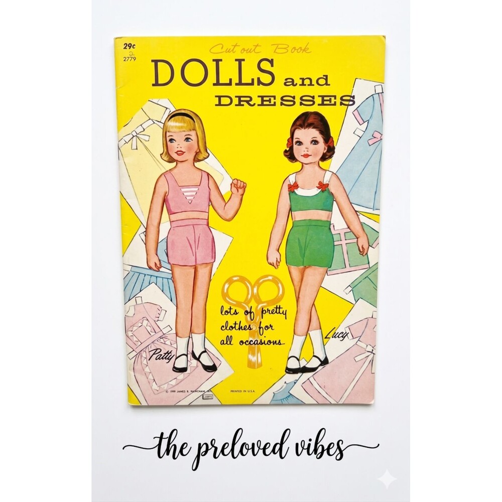 James & Johnathan  Uncut 1969 paper dolls vintage book